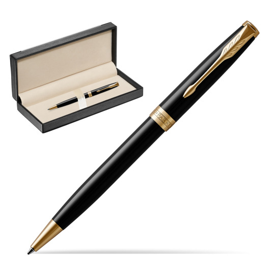 Parker Sonnet Black Lacquer GT Penna a Sfera in classic box black