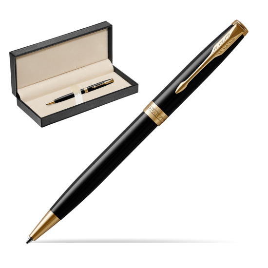 Parker Sonnet Black Lacquer GT Penna a Sfera in classic box pure black