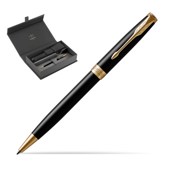 Parker Sonnet Black Lacquer GT Penna a Sfera in original Parker box, closed case