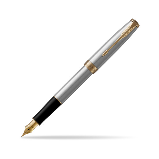 Parker Sonnet Stainless Steel GT Penna Stilografica