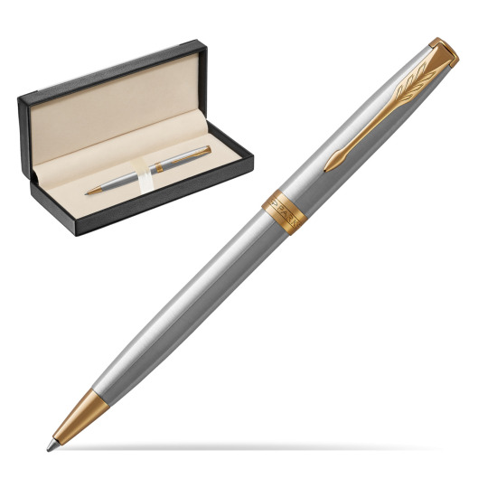 Parker Sonnet Stainless Steel GT Penna a Sfera in classic box black