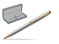 Parker Sonnet Stainless Steel GT Penna a Sfera in suede box grey
