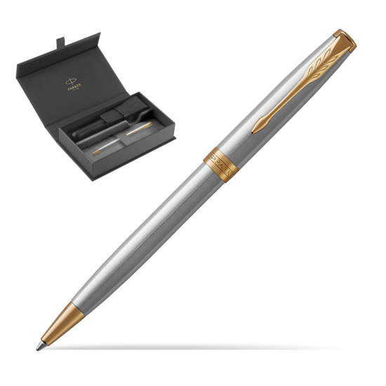 Parker Sonnet Stainless Steel GT Penna a Sfera in original Parker box, closed case
