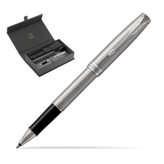 Parker Sonnet Stainless Steel CT Penna Rollerball in original Parker box, closed case