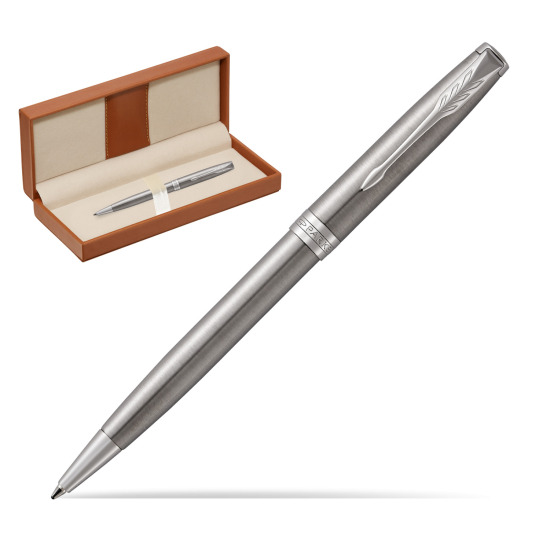 Parker Sonnet Stainless Steel CT Penna a Sfera  in classic box brown