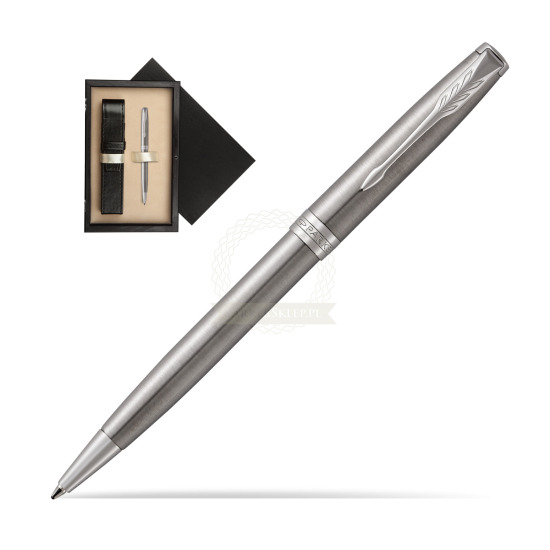 Parker Sonnet Stainless Steel CT Penna a Sfera in single wooden box Wenge Single Ecru