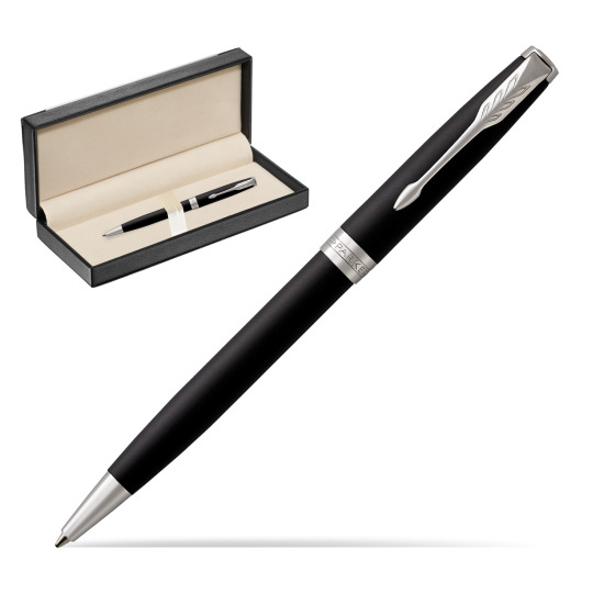 Parker Sonnet Matte Black Lacquer CT Penna a Sfera in classic box black