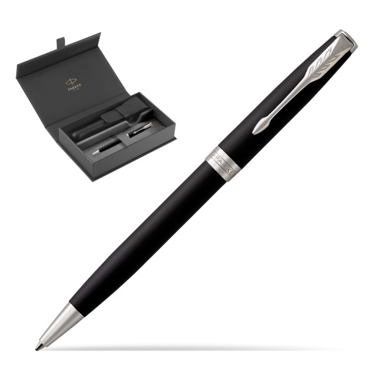 Parker Sonnet Matte Black Lacquer CT Penna a Sfera in original Parker box, closed case