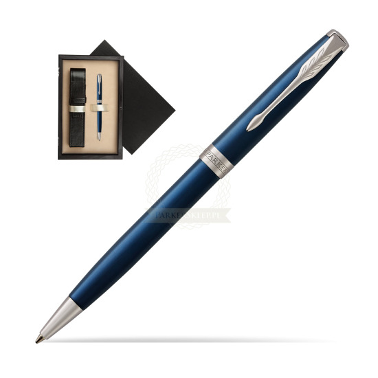 Parker Sonnet Subtle Blue CT Penna a Sfera in single wooden box Wenge Single Ecru
