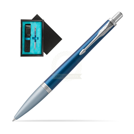 Parker Urban Premium Dark Blue CT Ballpoint Pen in single wooden box Black Single Turquoise