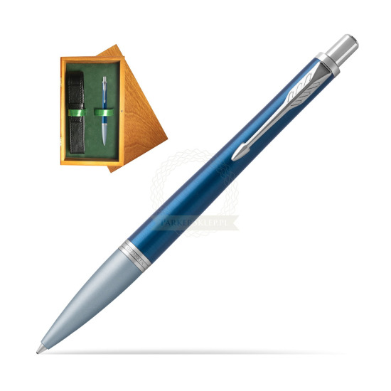 Parker Urban Premium Dark Blue CT Ballpoint Pen in single wooden box Honey Single Green