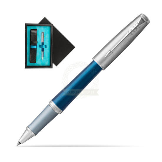 Parker Urban Premium Dark Blue CT Rollerball Pen in single wooden box Black Single Turquoise