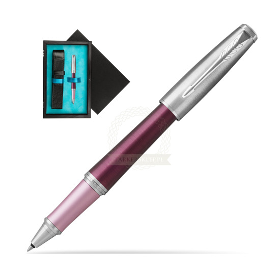 Parker Urban Premium Dark Purple CT Rollerball Pen in single wooden box Black Single Turquoise