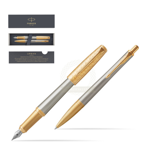 Parker Urban Premium Aureate Powder GT Fountain Pen + Ballpoint Pen in a Gift Box