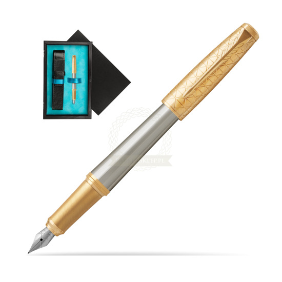 Parker Urban Premium Aureate Powder GT Penna Stilografica in single wooden box Black Single Turquoise