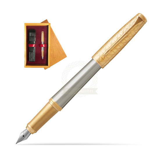 Parker Urban Premium Aureate Powder GT Penna Stilografica in single wooden box Honey Single Maroon