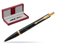 Parker Urban Muted Black GT Ballpoint Pen in the red leather box
