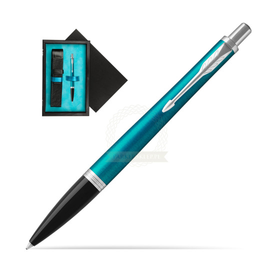 Parker Urban Vibrant Blue CT Ballpoint Pen in single wooden box Black Single Turquoise