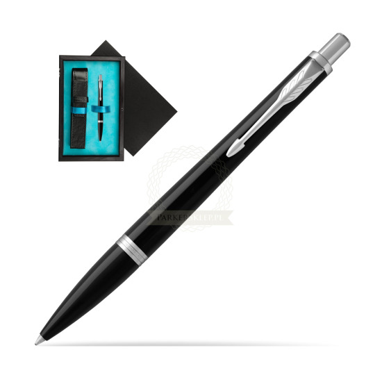 Parker Urban Black Cab CT Penna a Sfera in single wooden box Black Single Turquoise