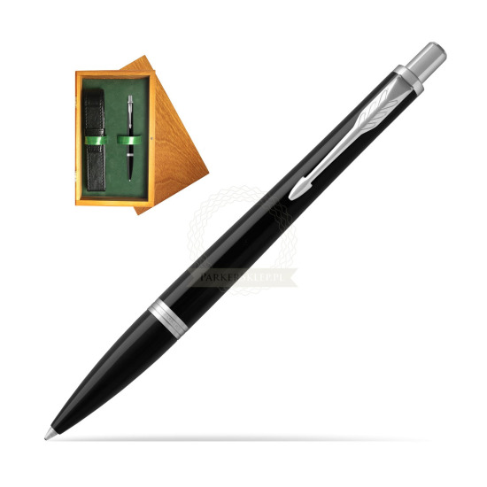 Parker Urban Black Cab CT Penna a Sfera in single wooden box Honey Single Green
