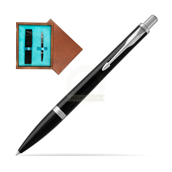 Parker Urban Black Cab CT Penna a Sfera in single wooden box Mahogany Single Turquoise 