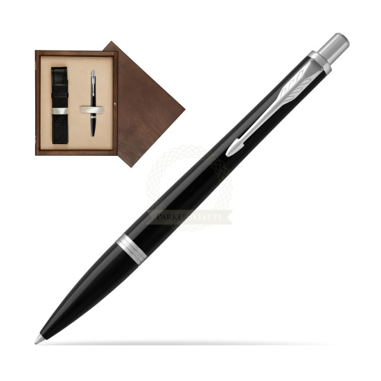 Parker Urban Black Cab CT Penna a Sfera in single wooden box Wenge Single Ecru