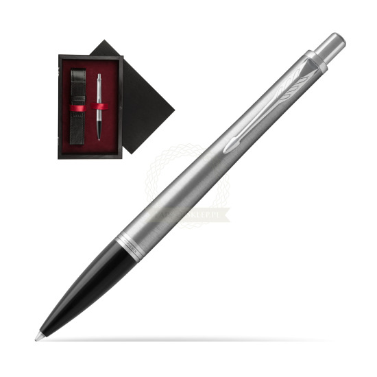 Parker Urban Metro Metallic CT Penna a Sfera in single wooden box Black Single Maroon