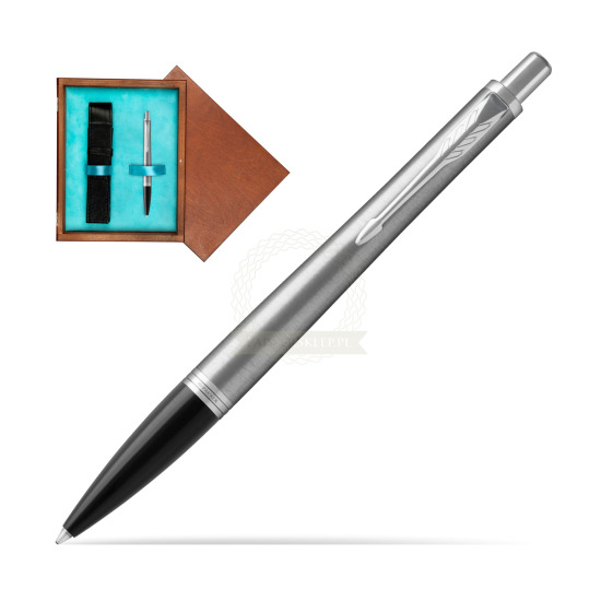 Parker Urban Metro Metallic CT Penna a Sfera in single wooden box Mahogany Single Turquoise 