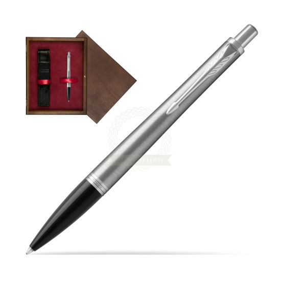 Parker Urban Metro Metallic CT Penna a Sfera in single wooden box Wenge Single Maroon