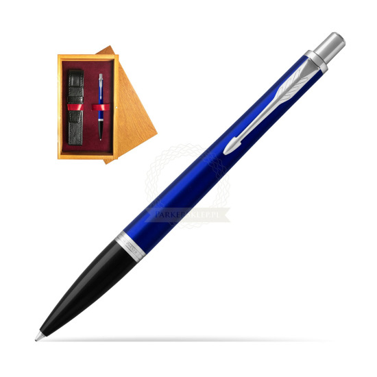 Parker Urban Nightsky Blue CT Ballpoint Pen in single wooden box Honey Single Maroon