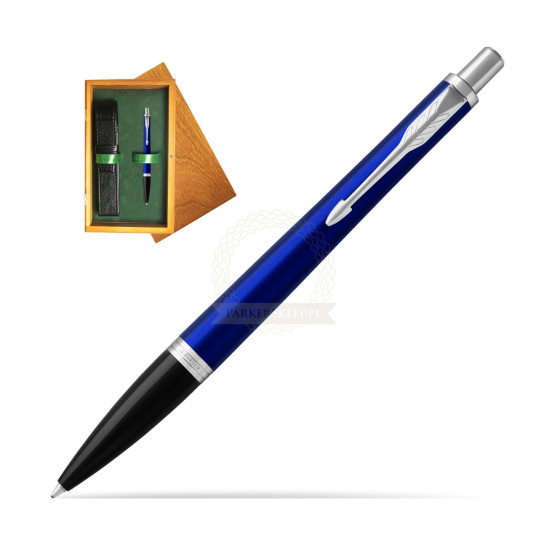 Parker Urban Nightsky Blue CT Ballpoint Pen in single wooden box Honey Single Green