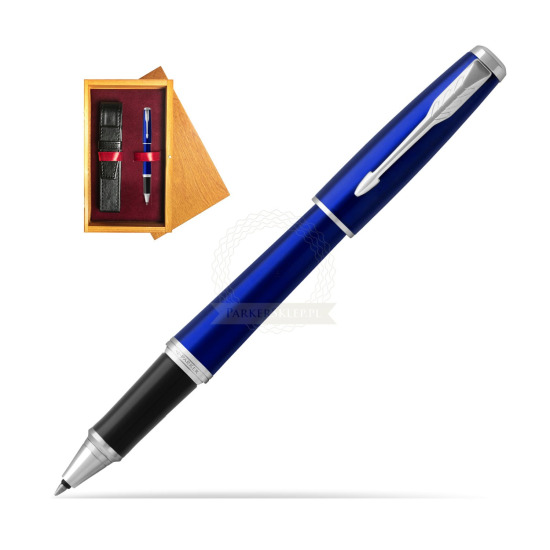 Parker Urban Nightsky Blue CT Rollerball Pen in single wooden box Honey Single Maroon