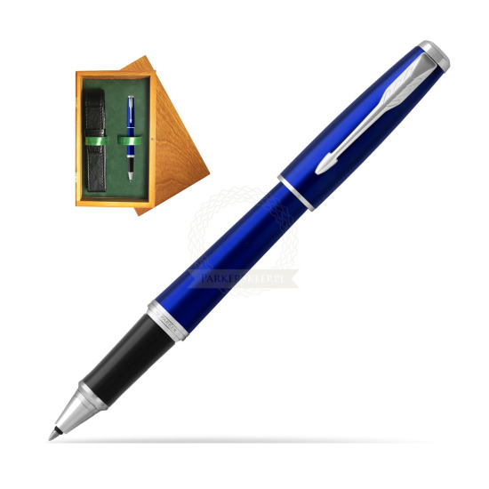 Parker Urban Nightsky Blue CT Rollerball Pen in single wooden box Honey Single Green