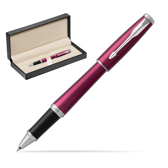 Parker Urban Vibrant Magenta CT Penna Rollerball in classic box pure black