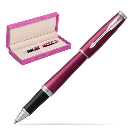 Parker Urban Vibrant Magenta CT Penna Rollerball in suede box fuchsia