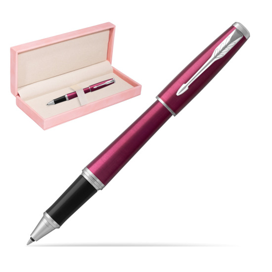 Parker Urban Vibrant Magenta CT Penna Rollerball in suede box pink