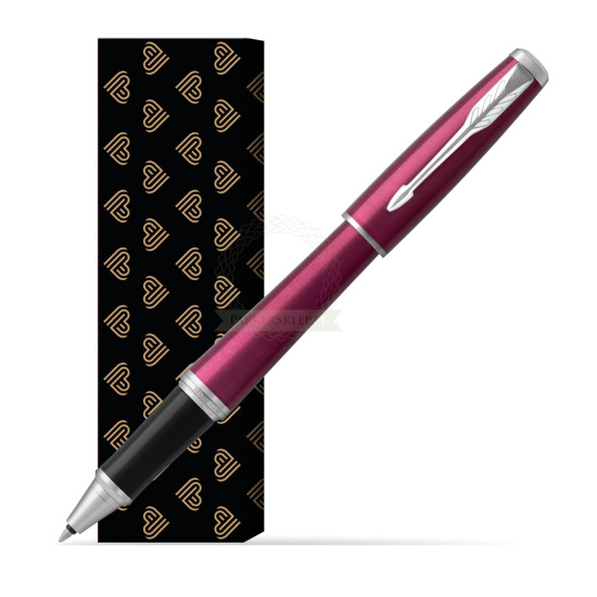 Parker Urban Vibrant Magenta CT Penna Rollerball in cover Golden Hearts