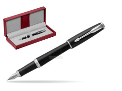 Parker Urban Muted Black CT Fountain Pen in the red leather box