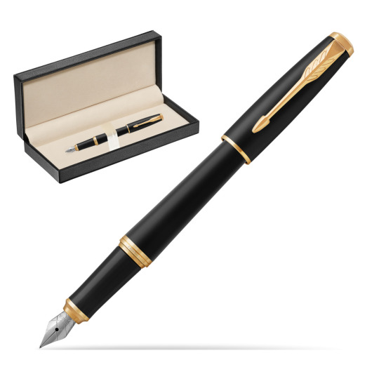 Parker Urban Muted Black GT Fountain Pen in classic box pure black