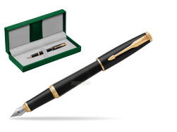 Parker Urban Muted Black GT Fountain Pen in the green leather box