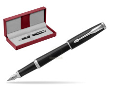 Parker Urban Black Cab CT Fountain Pen in the red leather box