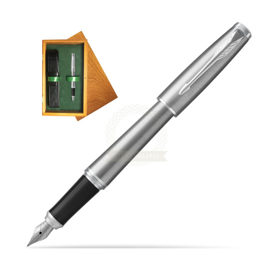 Parker Urban Metro Metallic CT Penna Stilografica in single wooden box Honey Single Green