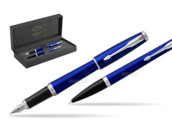 Parker Urban Nightsky Blue CT Fountain Pen + Ballpoint Pen in a Gift Box in original Parker Prestige box