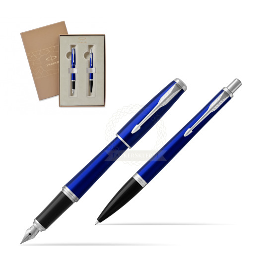 Parker Urban Nightsky Blue CT Fountain Pen + Ballpoint Pen in a Gift Box 