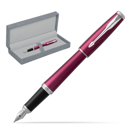 Parker Urban Vibrant Magenta CT Penna Stilografica in suede box grey
