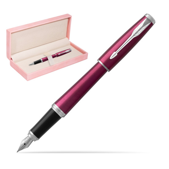 Parker Urban Vibrant Magenta CT Penna Stilografica in suede box pink