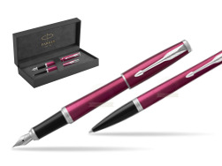 Parker Urban Vibrant Magenta CT Fountain Pen + Ballpoint Pen in a Gift Box in original Parker Prestige box