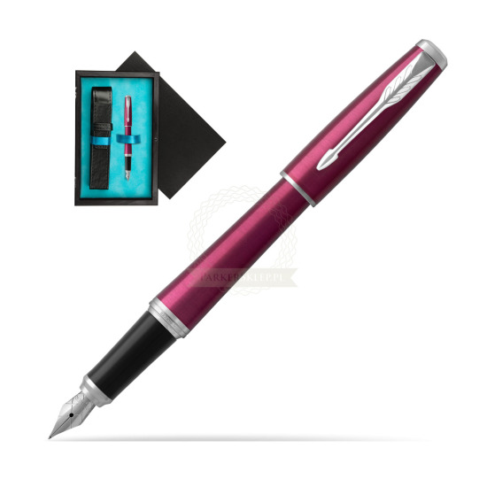 Parker Urban Vibrant Magenta CT Penna Stilografica in single wooden box Black Single Turquoise