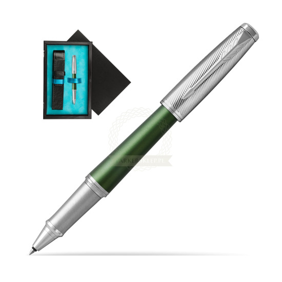 Parker Urban Premium Green CT Rollerball Pen in single wooden box Black Single Turquoise