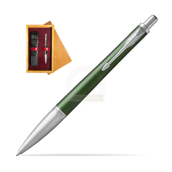 Parker Urban Premium Green CT Ballpoint Pen in single wooden box Honey Single Maroon